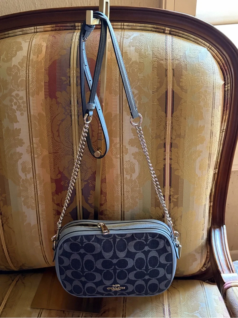 Coach “Isla” Denim Crossbody Euc